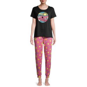 Secret Treasures Short Sleeve T-shirt and Joggers Pajama PJ Set Size Small NWT